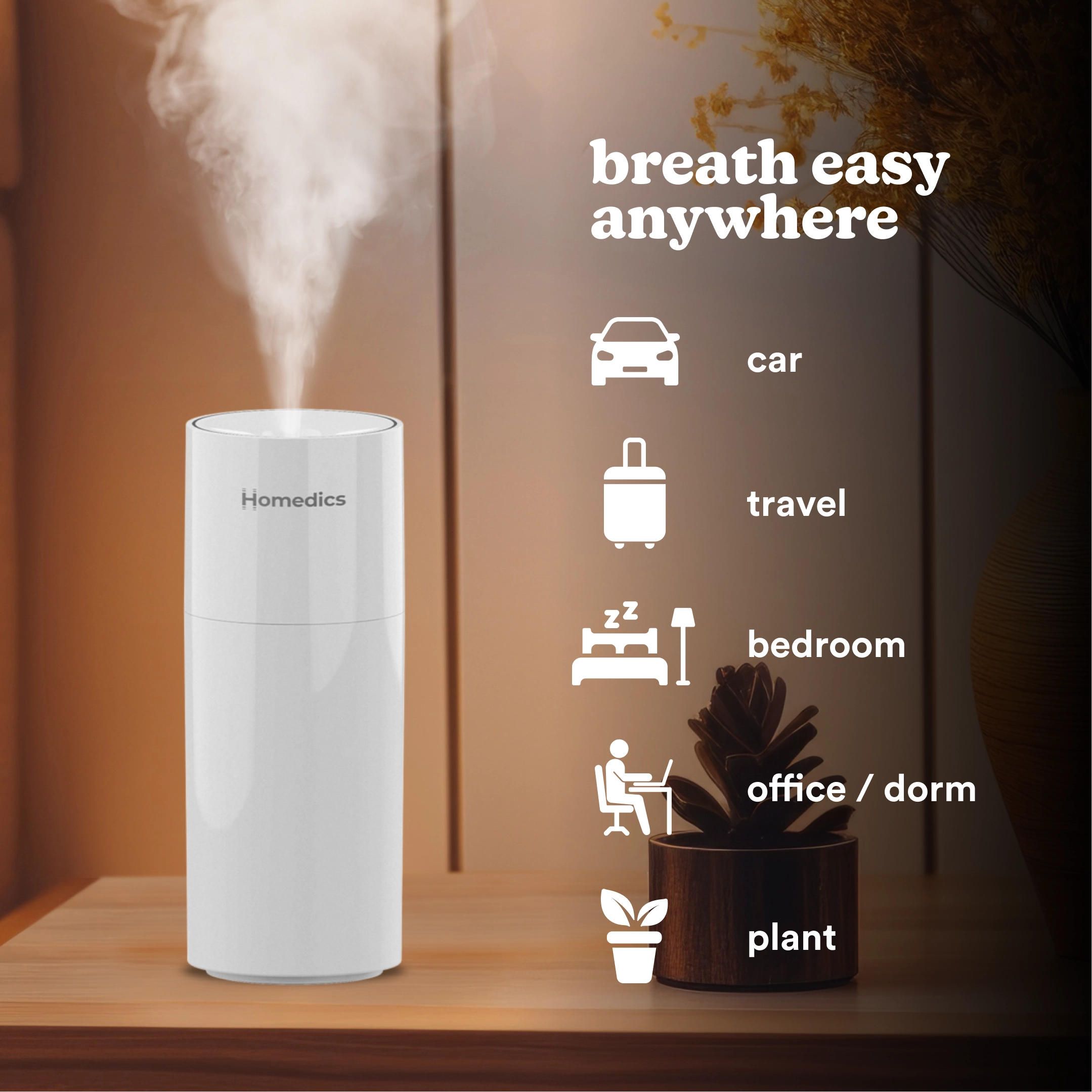 Homedics Portable Ultrasonic Humidifier - Image 5