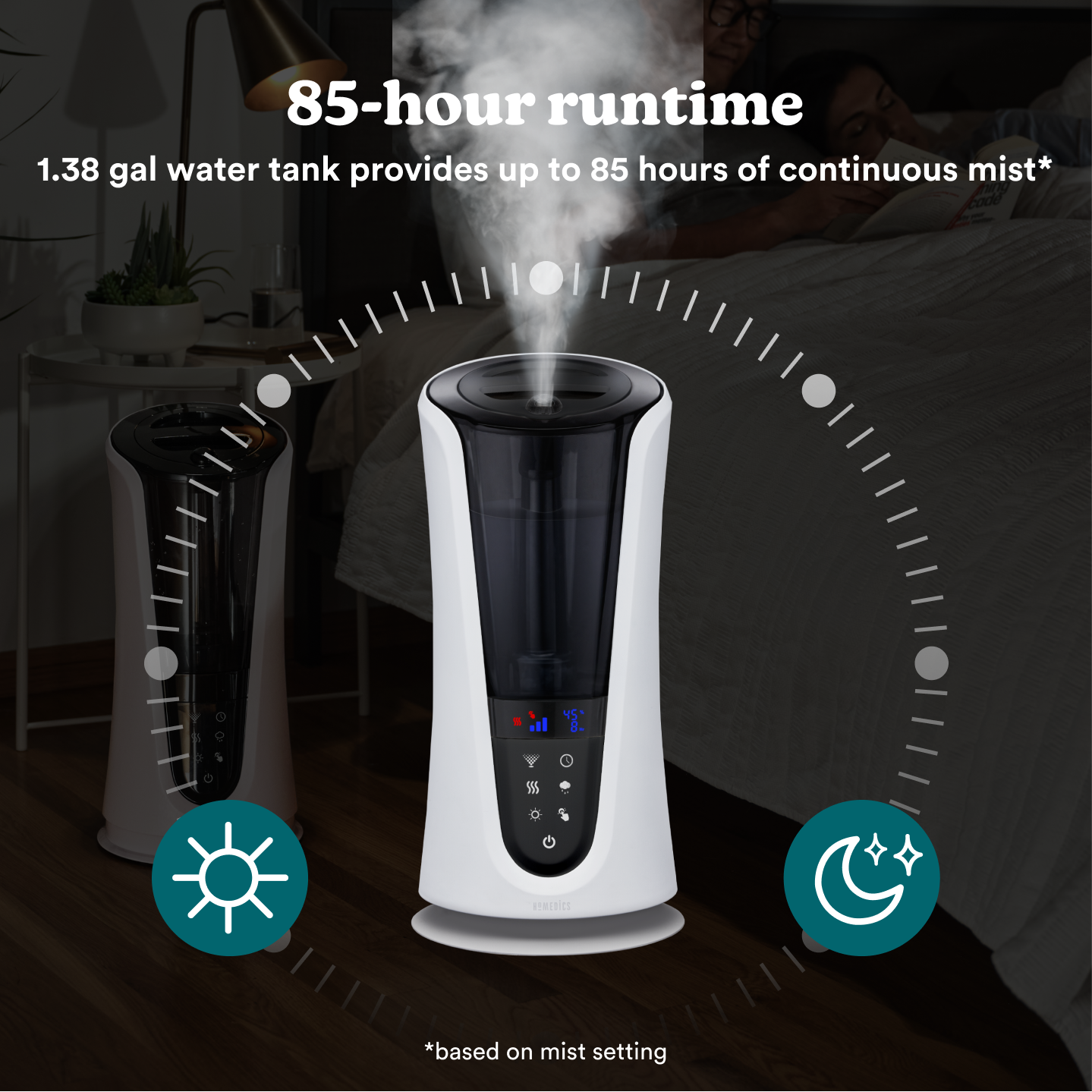TotalComfort Deluxe Warm & Cool Mist Ultrasonic Humidifier - Image 7