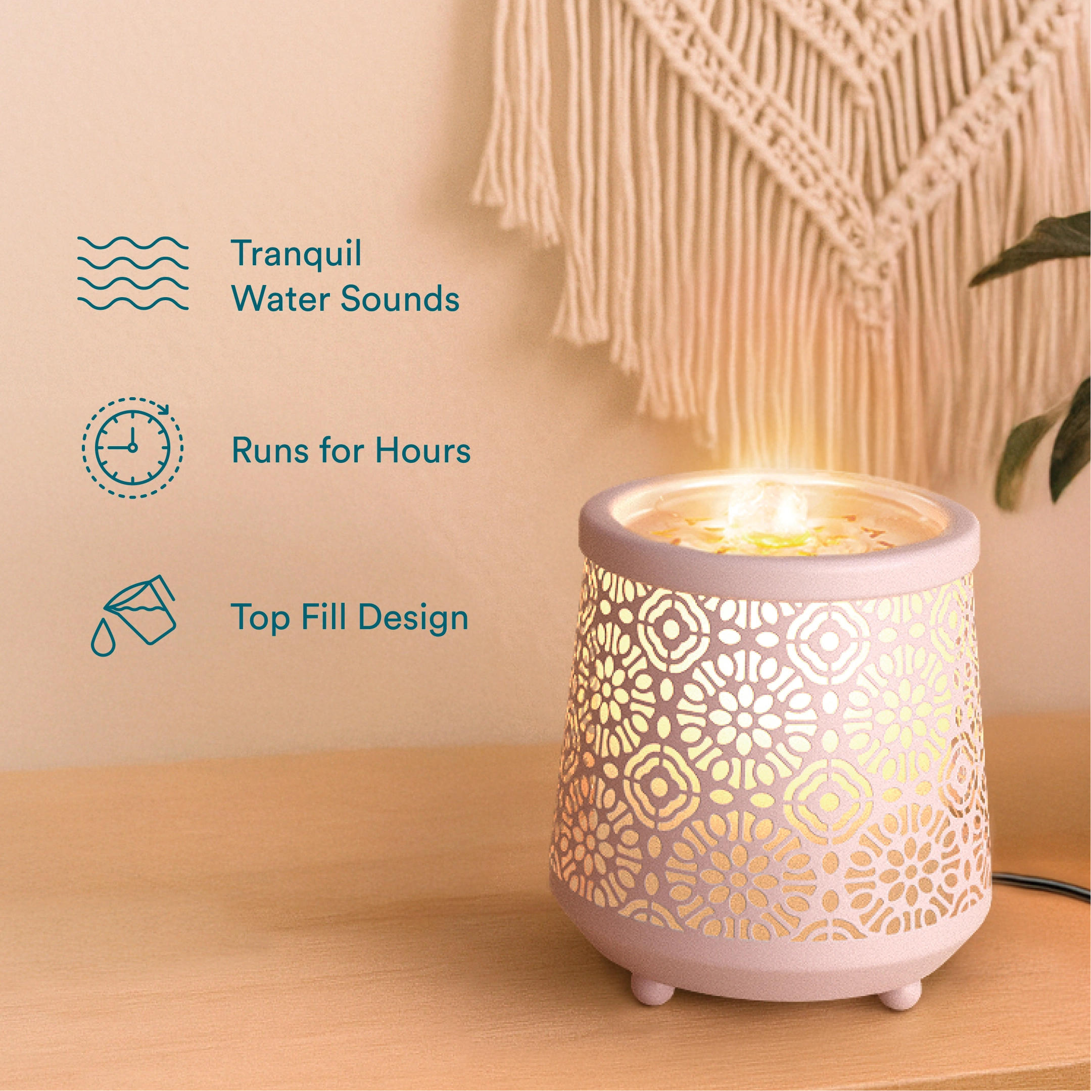 Homedics Indoor Relaxation Fountain with Light & Sound - Image 3