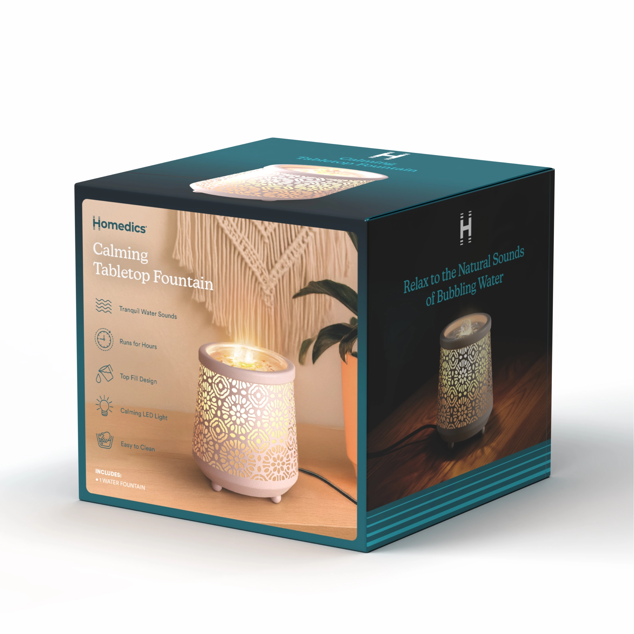 Homedics Indoor Relaxation Fountain with Light & Sound - Image 6