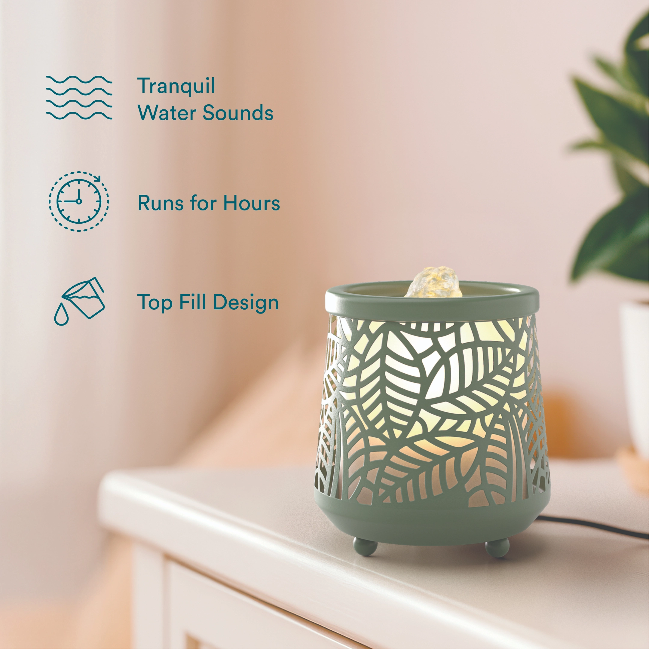 Homedics Indoor Relaxation Fountain with Light & Sound - Image 3