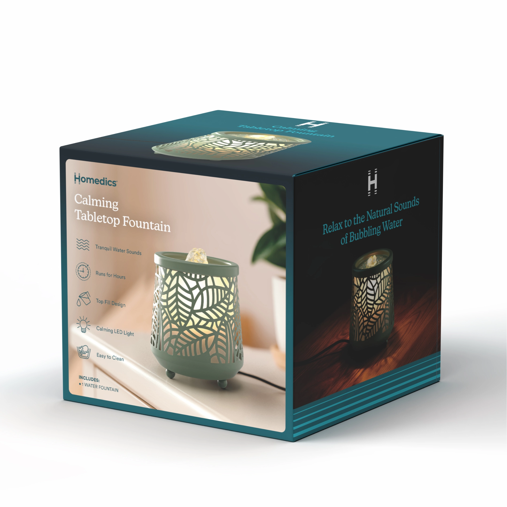 Homedics Indoor Relaxation Fountain with Light & Sound - Image 6