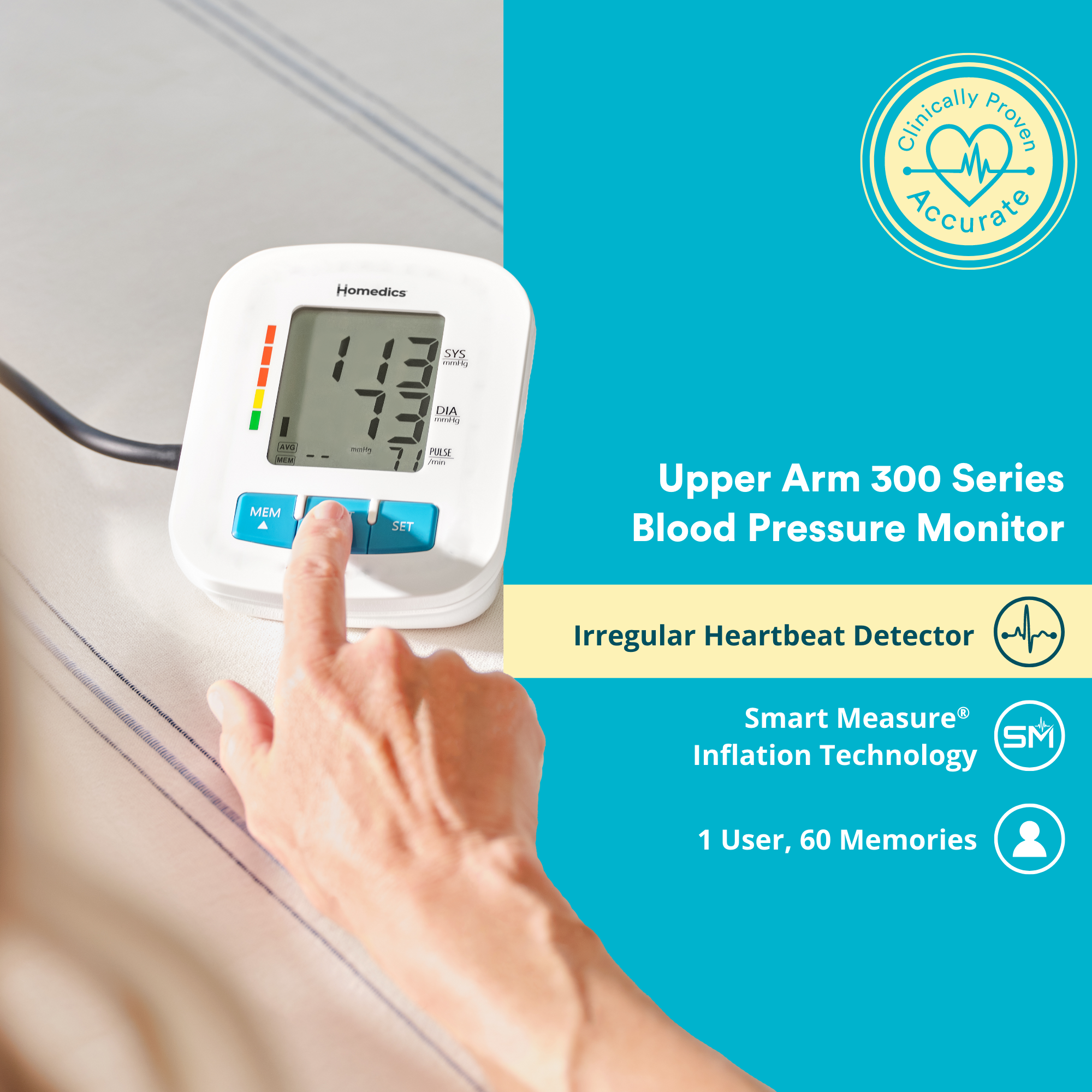 Upper Arm 300 Series Blood Pressure Monitor - Image 2