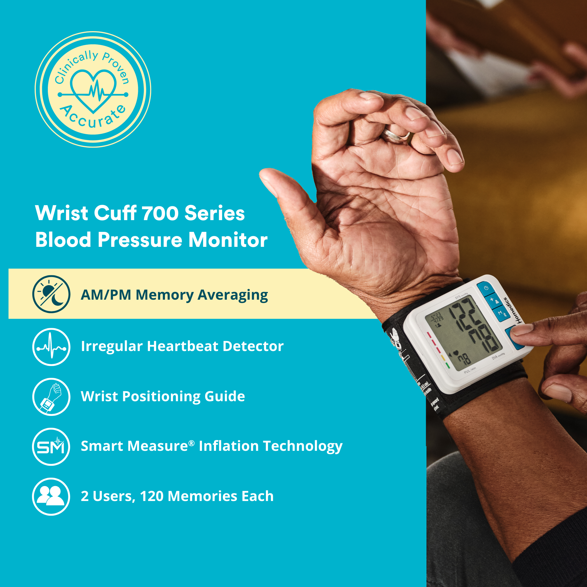 Wrist Cuff 700 Series Blood Pressure Monitor - Image 2