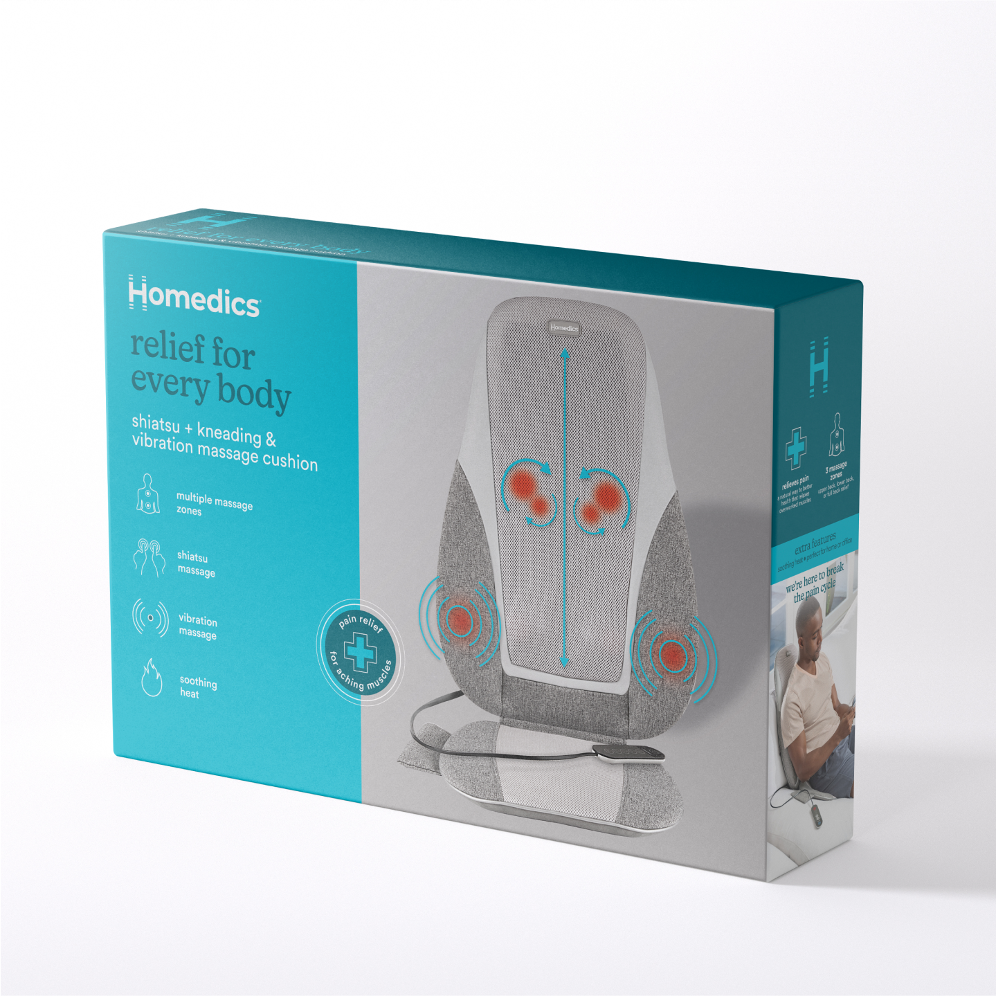 Shiatsu + Kneading & Vibration Massage Cushion with Heat - Image 10
