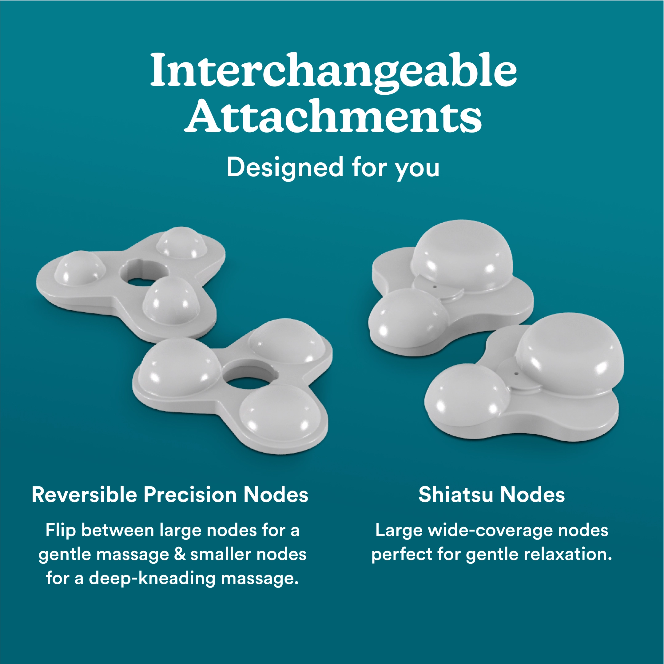 ModMassage All-Body Massage Pillow with Interchangeable Attachments and Hot/Cold Gel Pack - Image 3