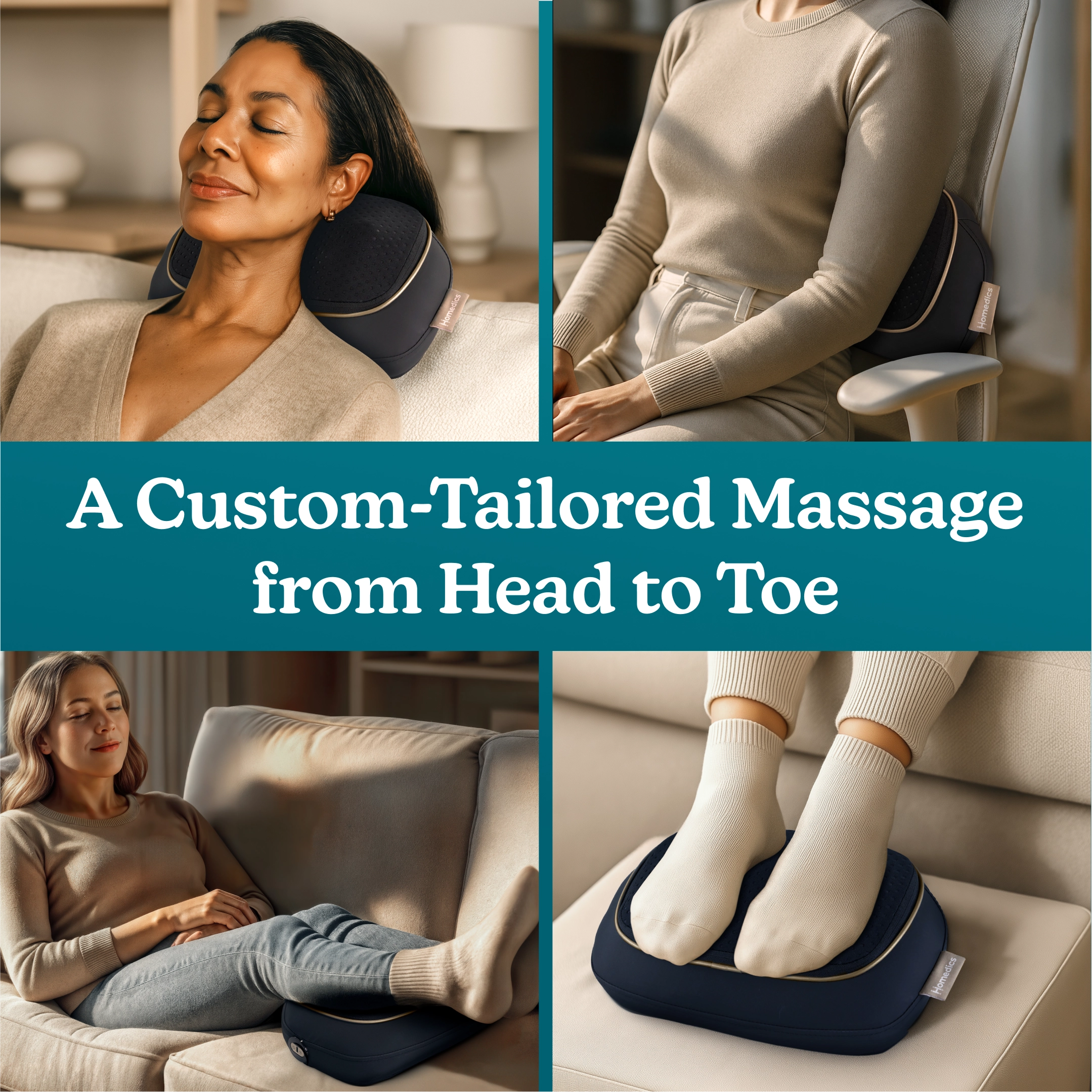 ModMassage All-Body Massage Pillow with Interchangeable Attachments and Hot/Cold Gel Pack - Image 5